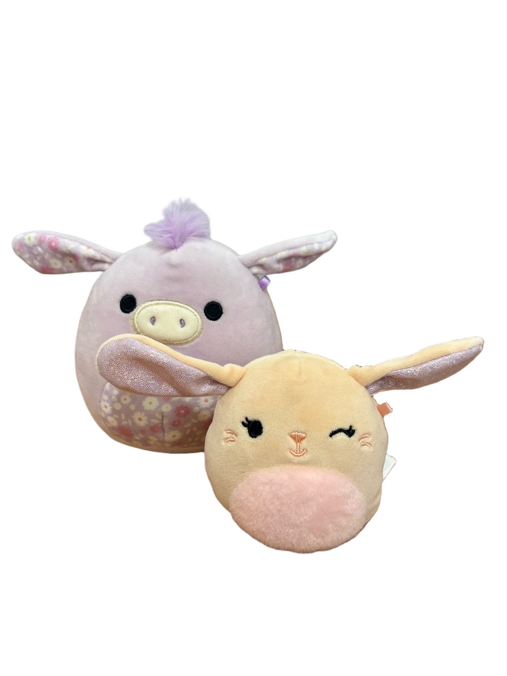 🌸3 For $30🌸Squishmallows Delzi the Donkey and Satine the Winking Peach Bunny